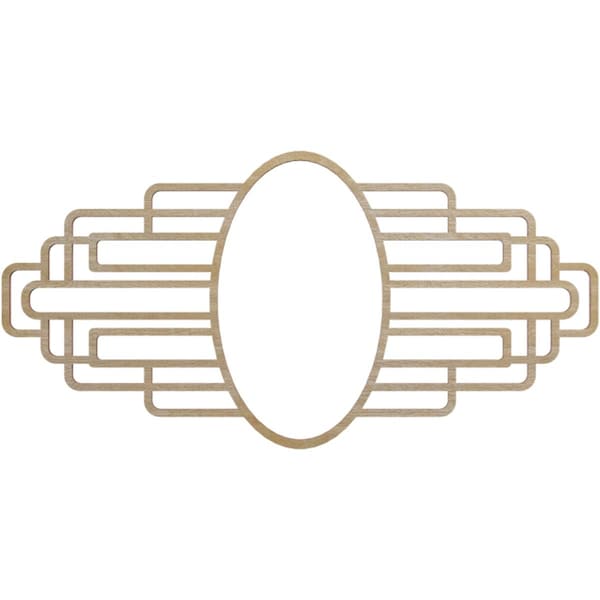 Ekena Millwork Elizabeth Wood Fretwork Pierced Ceiling Medallion, Birch, 18"W x 9"H x 5"IW x 8 1/2"IH x 1/4"T CMWP18X09X0250EBBI - main